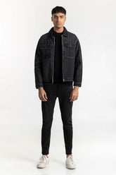 Black Denim Jacket 224-110-031